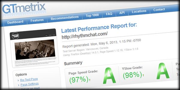 GTMetrix Pagespeed