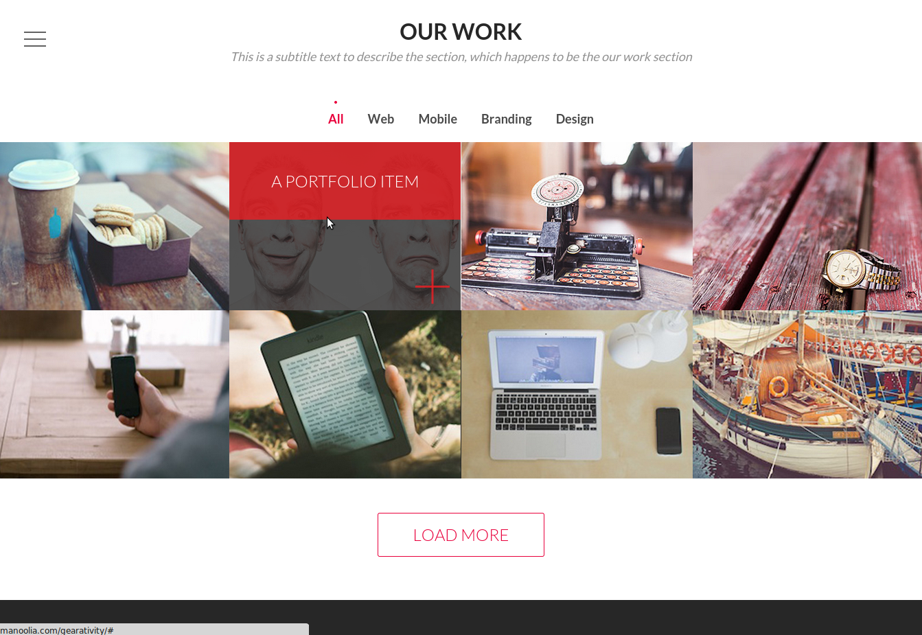 html-css-theme-our-work